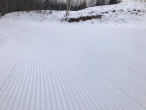 Freshshly-groomed trail at WinMan
