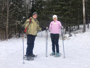 Snowshoers at WinMan Trails