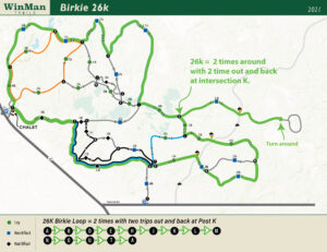 2021 26k Virtual Birkie Route at WinMan Trails