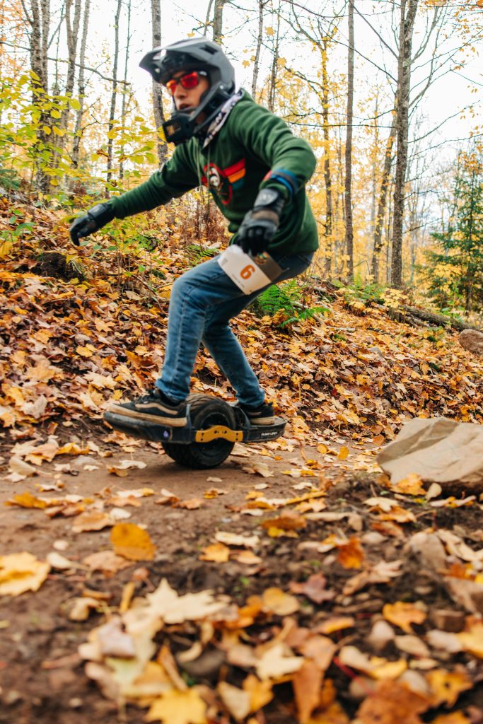 Onewheel racer at the WinMan Enduro