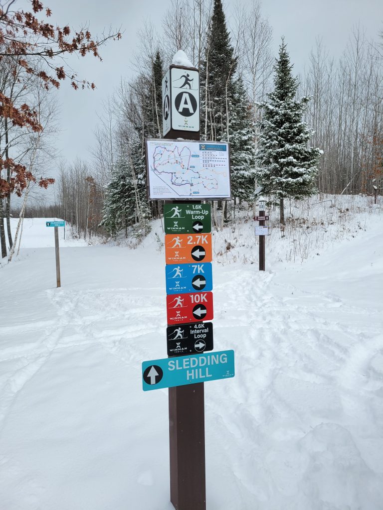 WinMan winter ski signage post
