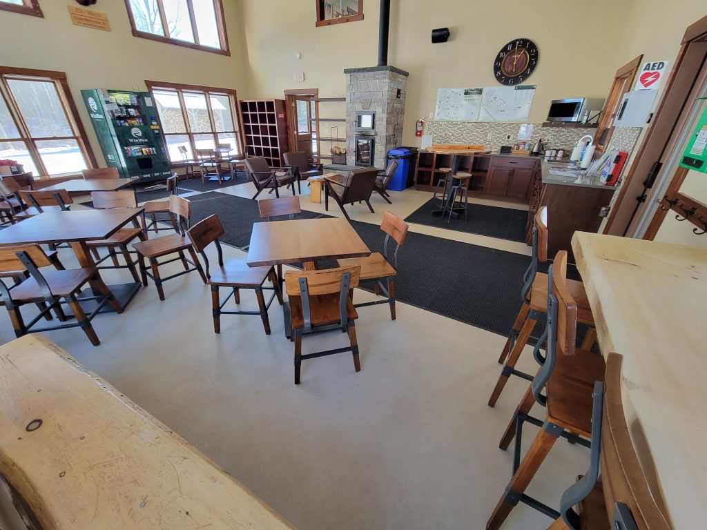 Inside the WinMan chalet