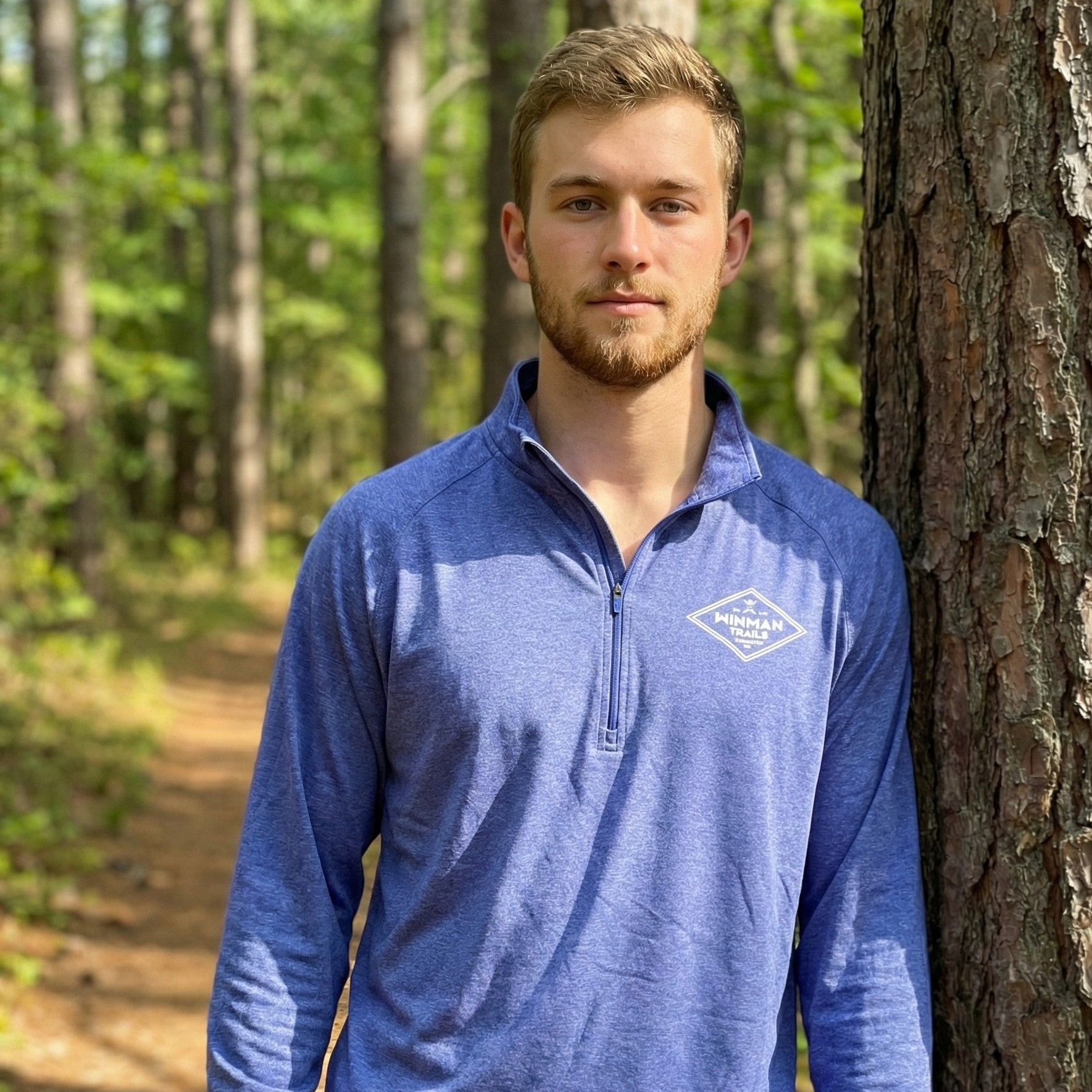 quarter zip pullover with diamond Winman logo