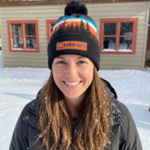 winman stocking Cap with fabric patch