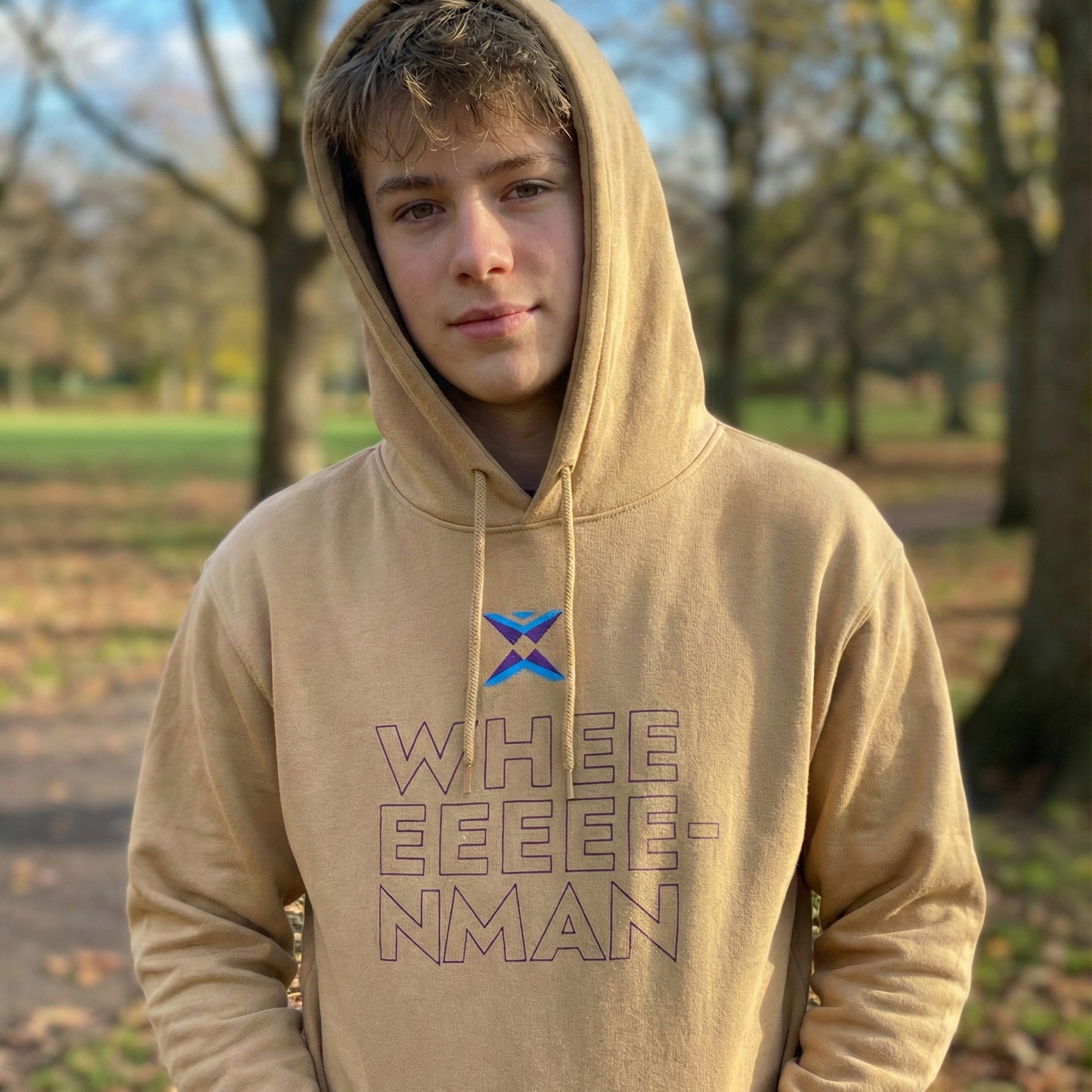 Youth Hooded Sweatshirt - Wheee-NMAN Logo