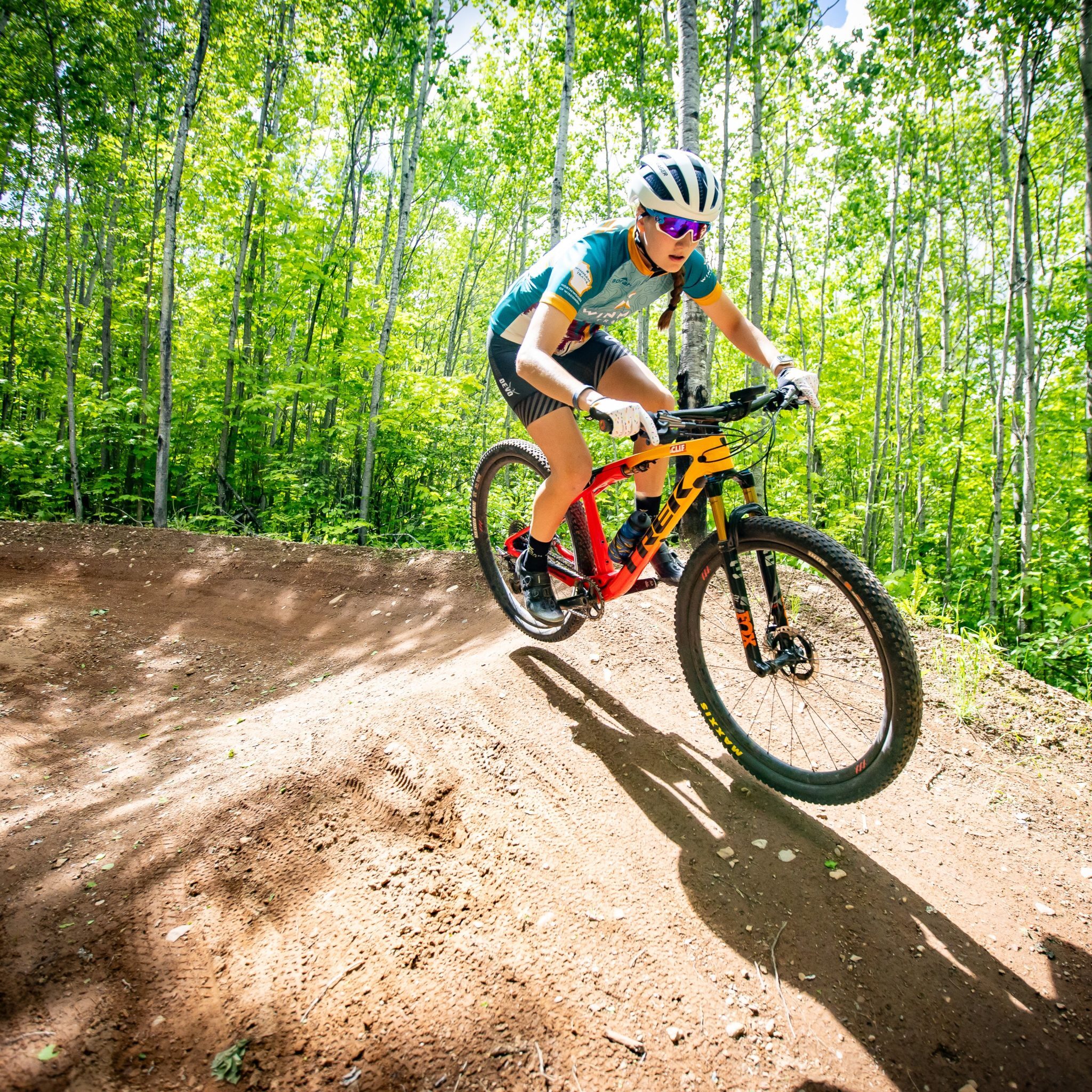 Women riding a Trek on Send It