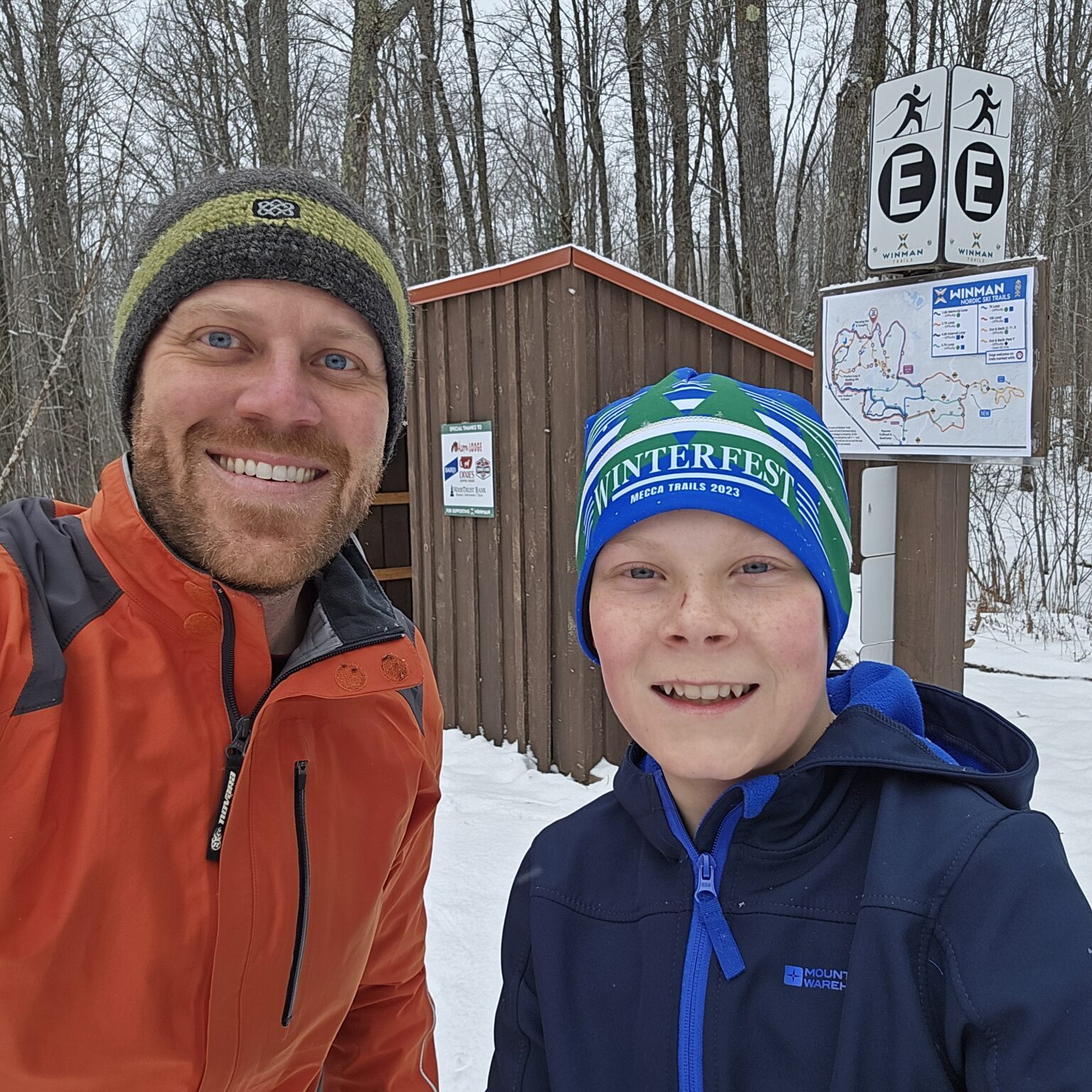 people father son warming Hut isaac