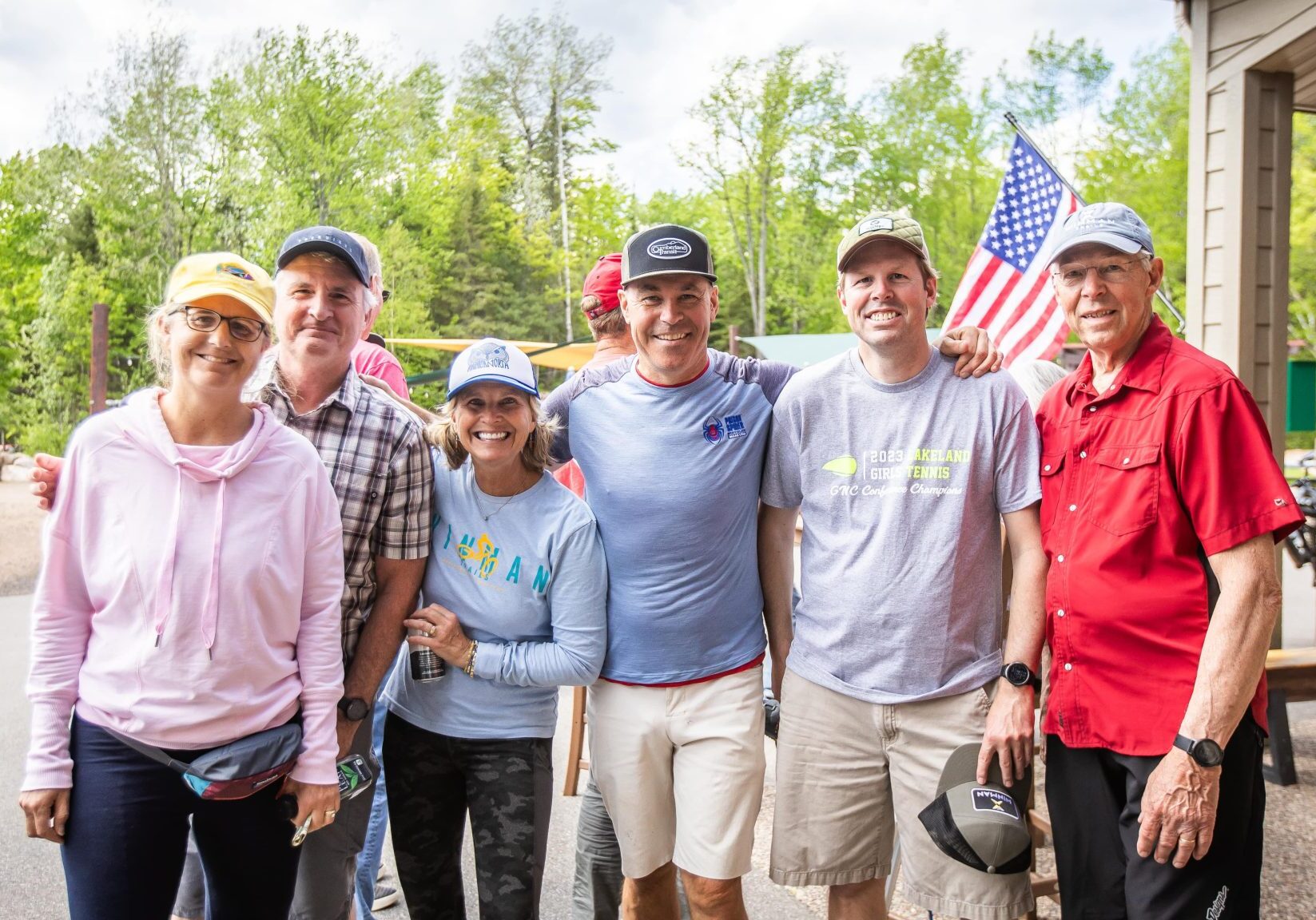 Group enjoying Kick Off to Summer party at WinMan